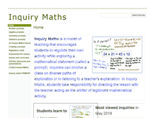 Tablet Screenshot of inquirymaths.org