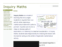 Tablet Screenshot of inquirymaths.com